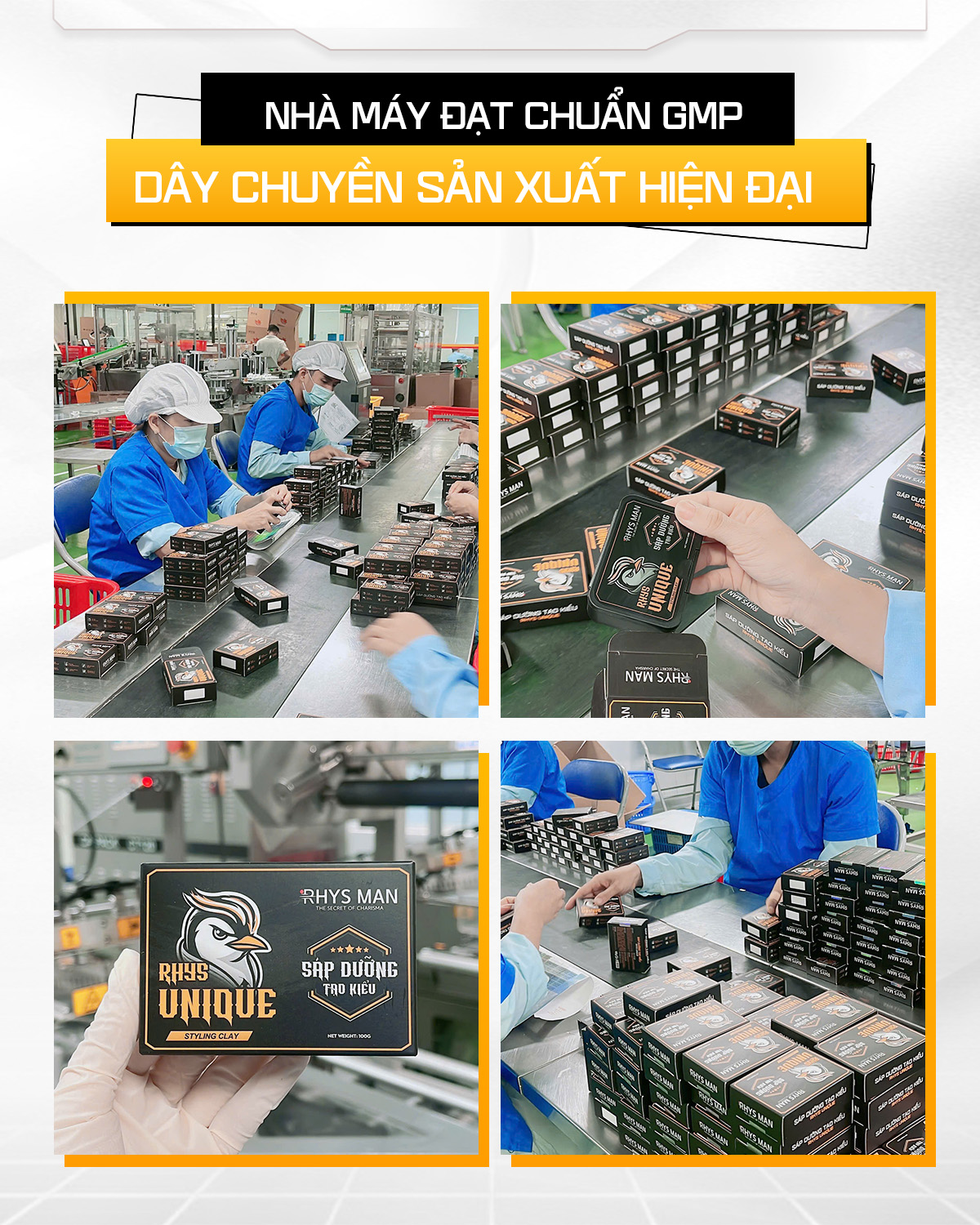 Mô tả Sáp vuốt tóc Rhys Man, sáp dưỡng Clay tạo kiểu RHYS UNIQUE giữ nếp suốt 12h - 5