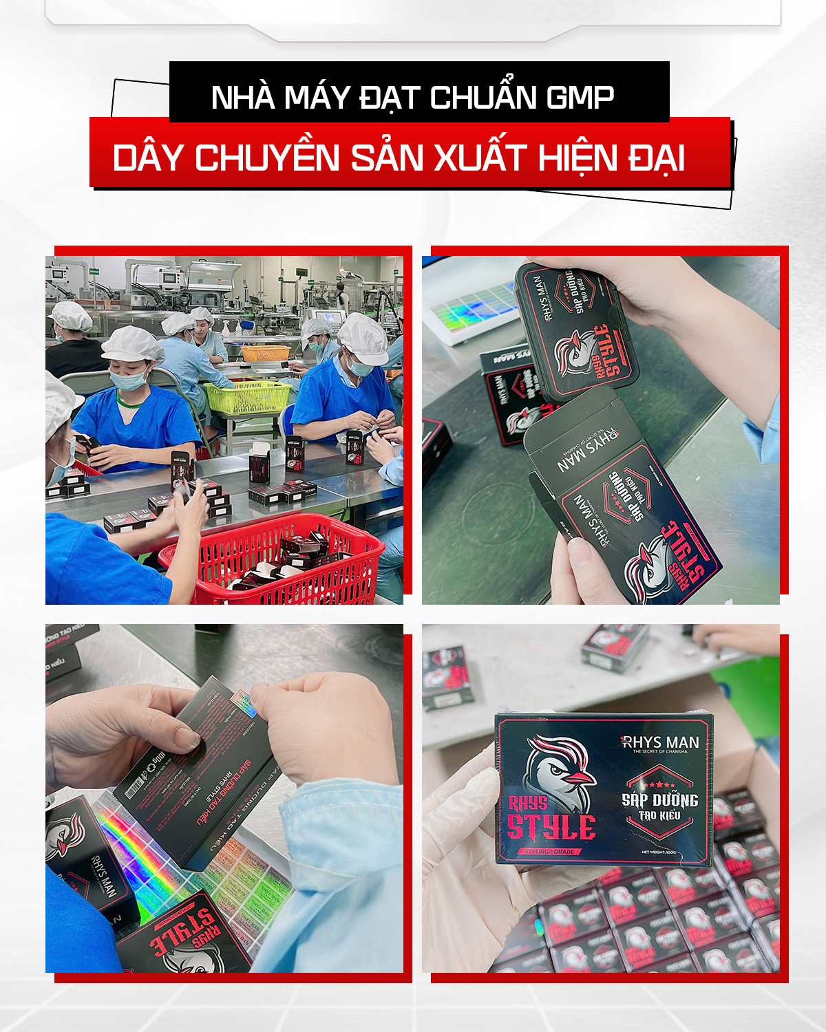 Mô tả Sáp vuốt tóc Rhys Man, sáp dưỡng Pomade tạo kiểu RHYS STYLE giữ nếp suốt 12h - 5