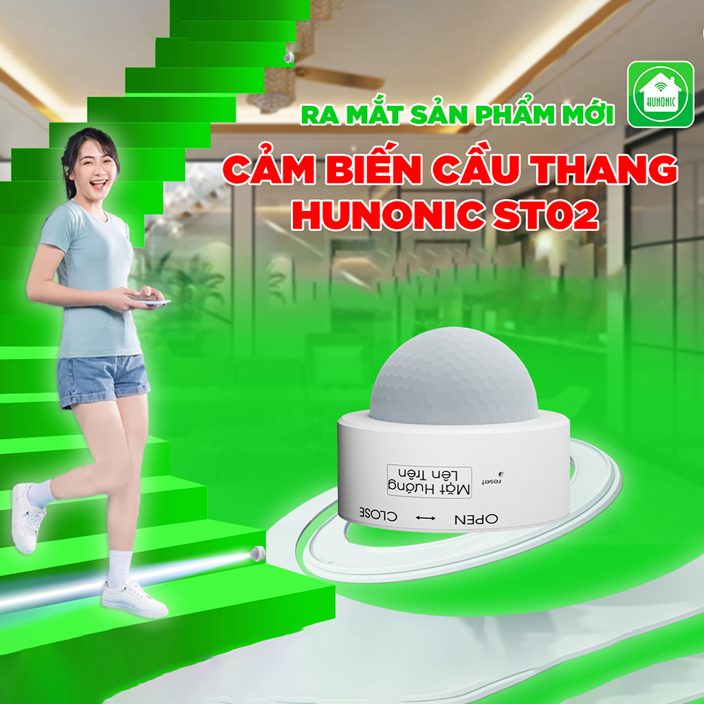 Mô tả Cảm Biến Cầu Thang Hunonic ST02, Kết Hợp Công Tắc Thông Minh Bật Đèn Cầu Thang - HNST02 - 5