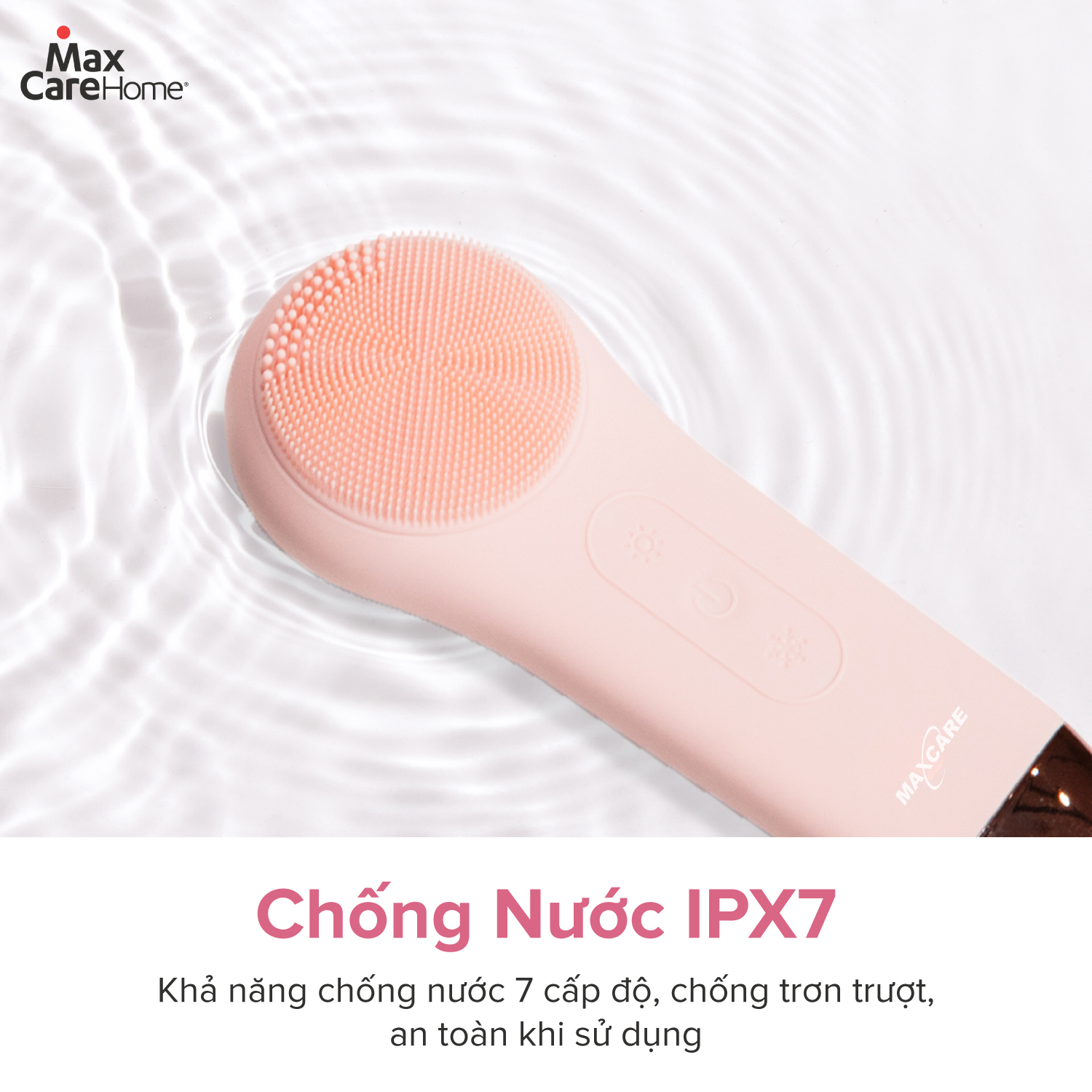 Mô tả Máy Rửa Mặt Tích Hợp ĐẨY TINH CHẤT Multi-Task Maxcare ULTRA V1 Công Nghệ Ánh Sáng Đỏ/Xanh & Máy Rửa Mặt App Max999Pro - 6