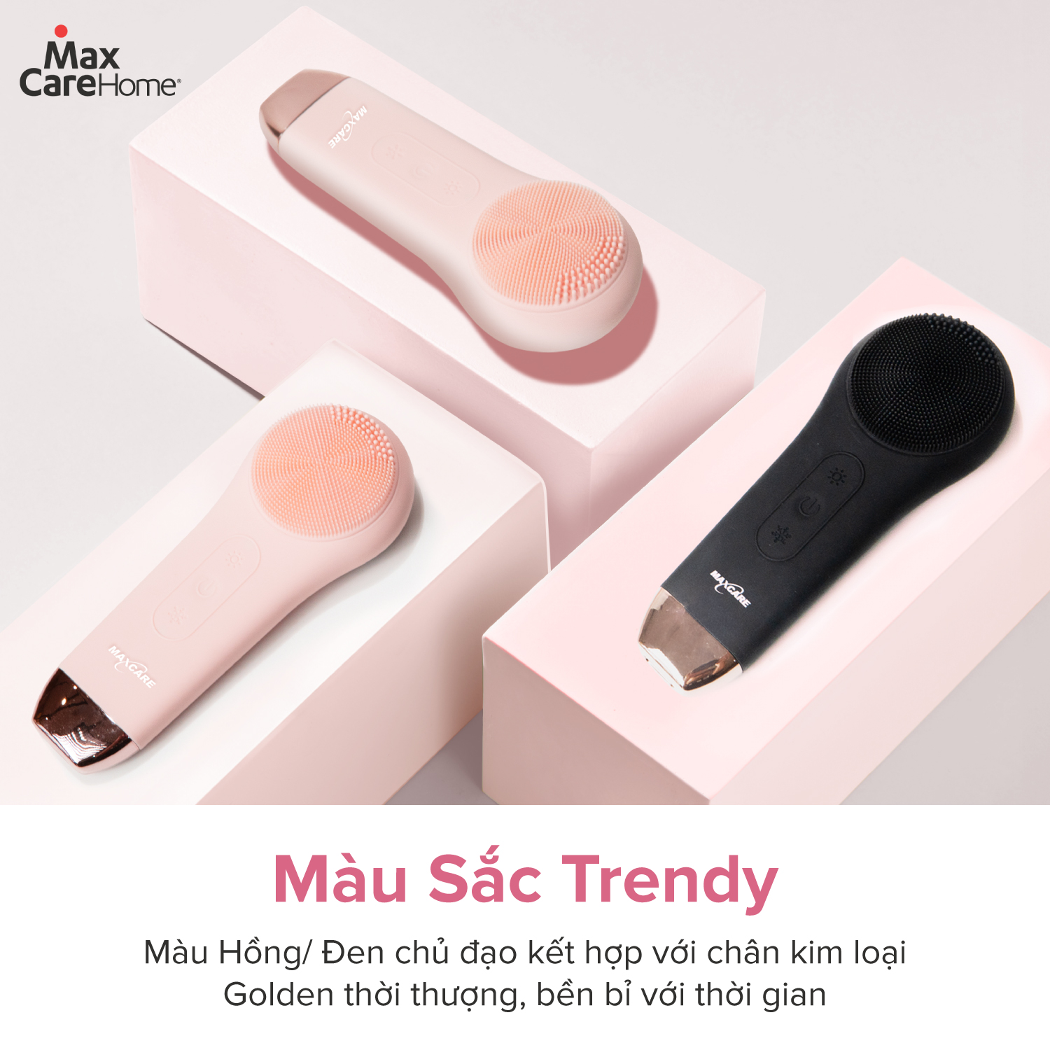 Mô tả Máy Rửa Mặt Tích Hợp ĐẨY TINH CHẤT Multi-Task Maxcare ULTRA V1 Công Nghệ Ánh Sáng Đỏ/Xanh & Máy Rửa Mặt App Max999Pro - 8