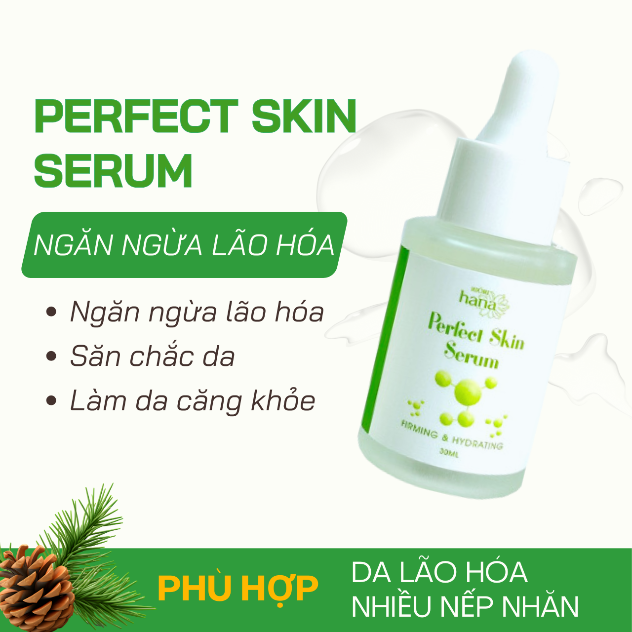 Mô tả Tinh Chất Dưỡng Serum Riori RIORI HANA Perfect Skin Dưỡng Trắng Cấp Ẩm - Trẻ Hóa  30ml - 3