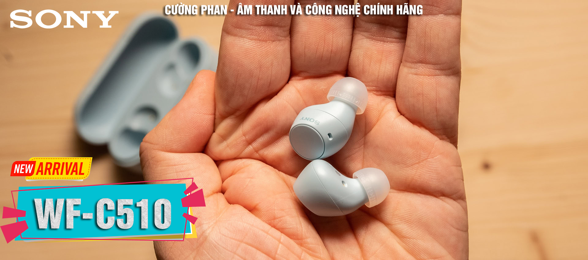 Mô tả Tai Nghe Nhét Tai True Wireless Sony WF-C510 Mẫu Mới 2024 - DSEE, Bluetooth 5.3, Chống Nước IPX4 - 1
