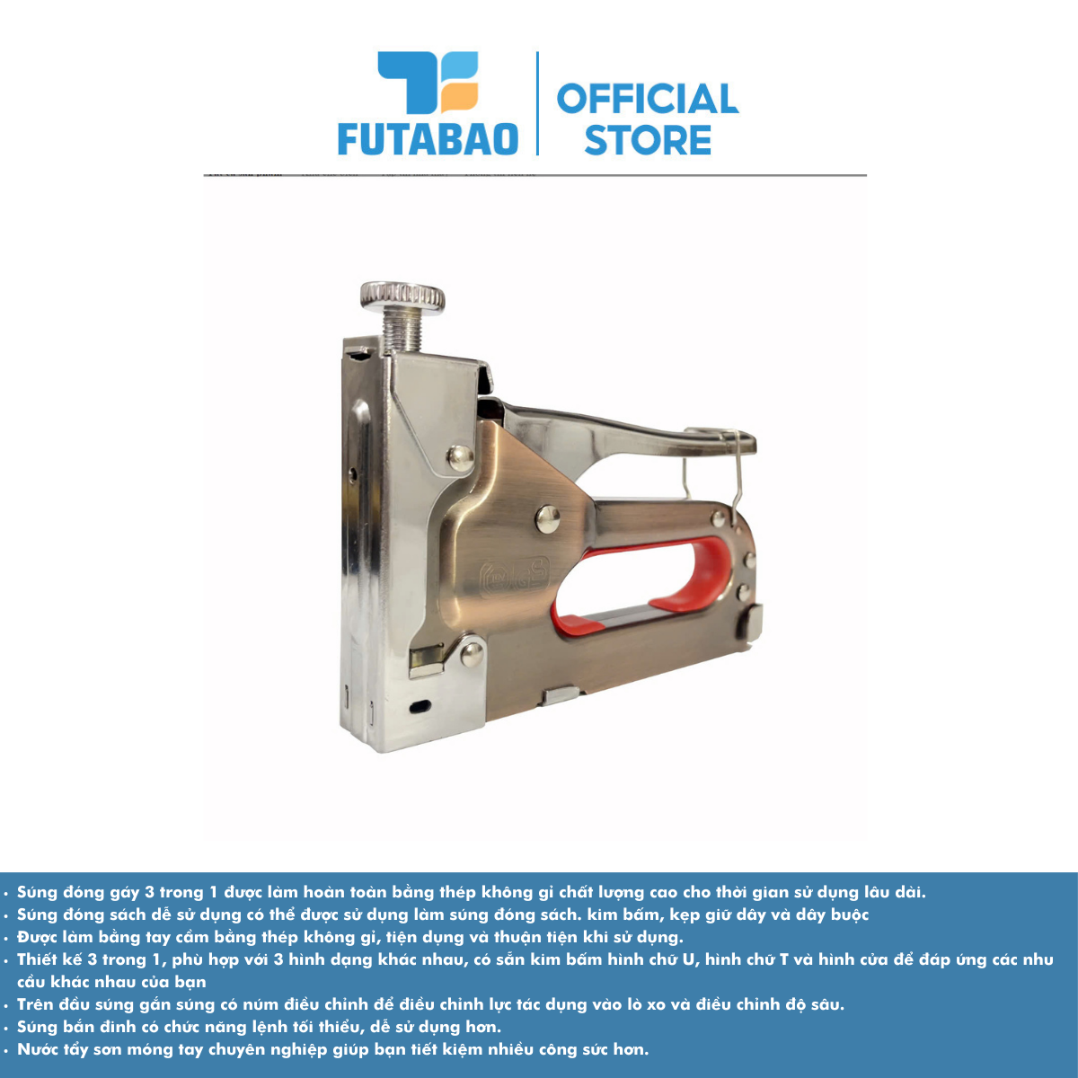 Máy bấm ghim đa năng, Kìm bắn đinh ghim cầm tay 3 trong 1 có trợ lực,cỡ ...