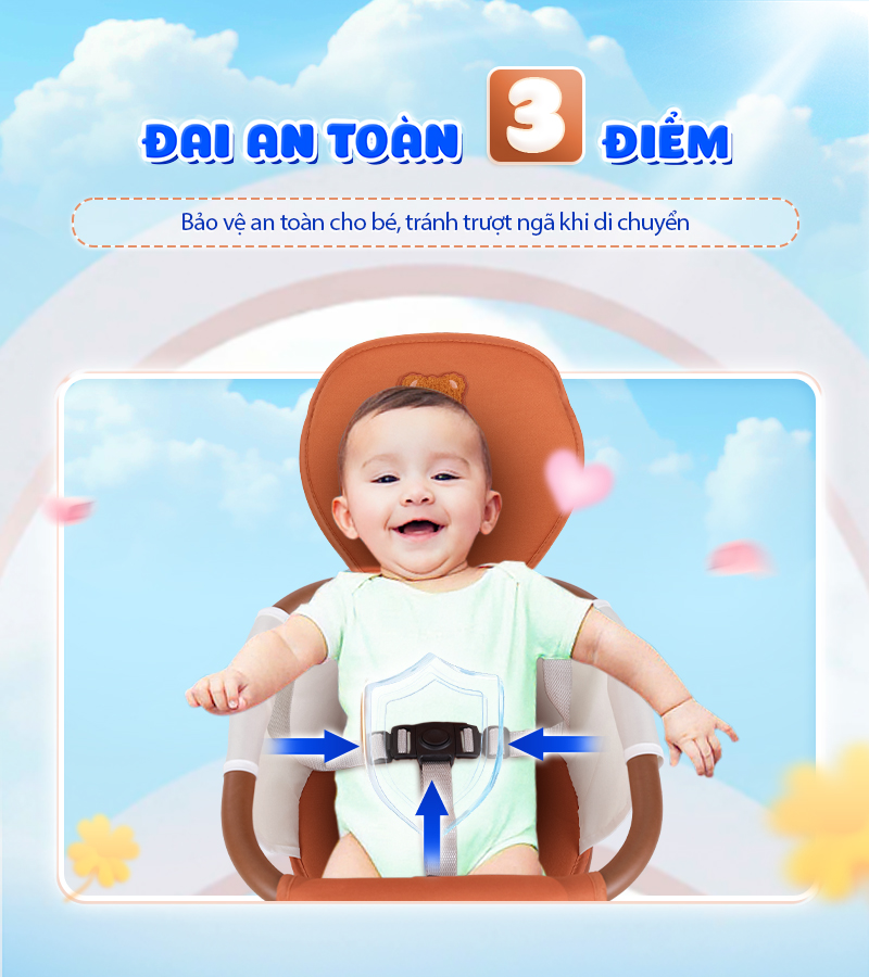 Mô tả Xe đẩy gấp gọn Chilux M22 - Ghế ngồi xoay 2 chiều, mái che tuỳ chỉnh linh hoạt - 5