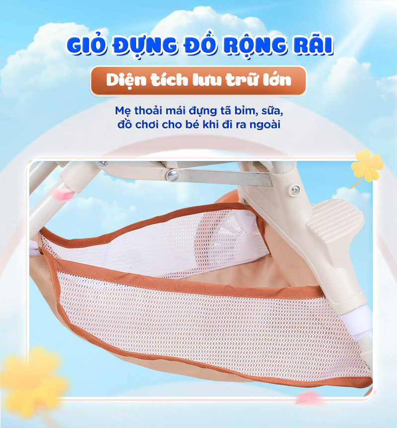 Mô tả Xe đẩy gấp gọn Chilux M22 - Ghế ngồi xoay 2 chiều, mái che tuỳ chỉnh linh hoạt - 10