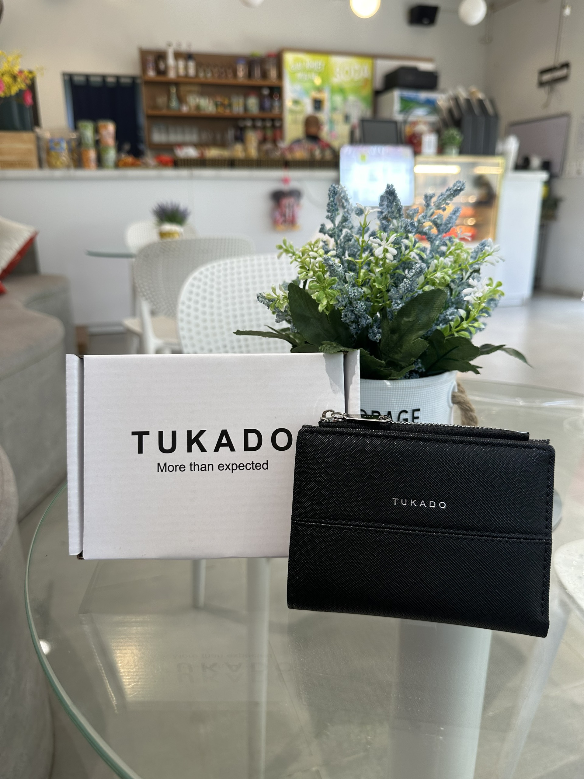Mô tả Ví Nữ Mini Cầm Tay 2 Ngăn TUKADO Full Box Đựng Tiền Tiện Dụng Chất Da Xước Siêu Đẹp TK10 - TUKADO - 11
