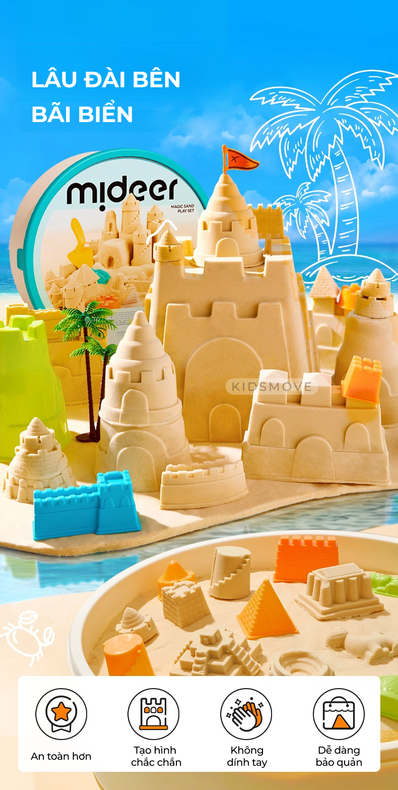 Cát động lực Mideer an toàn cho bé