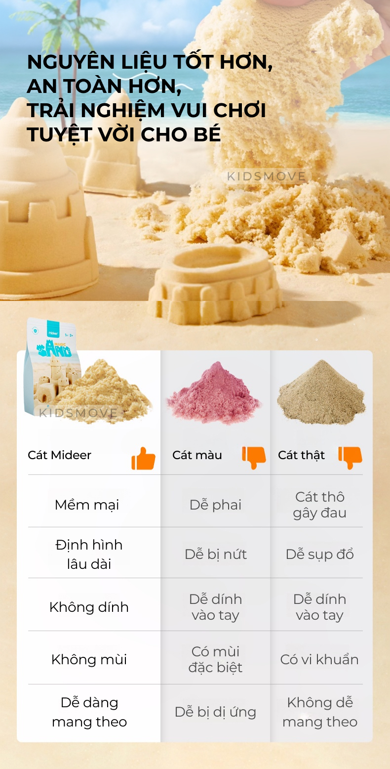 Cát động lực Mideer không dính tay