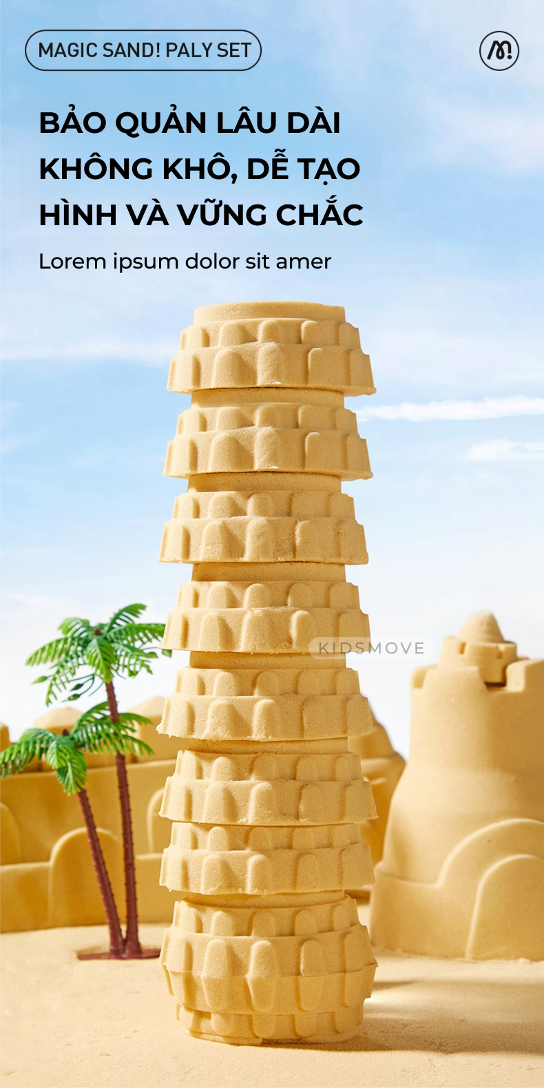 Cát động lực Mideer kèm khuôn dụng cụ
