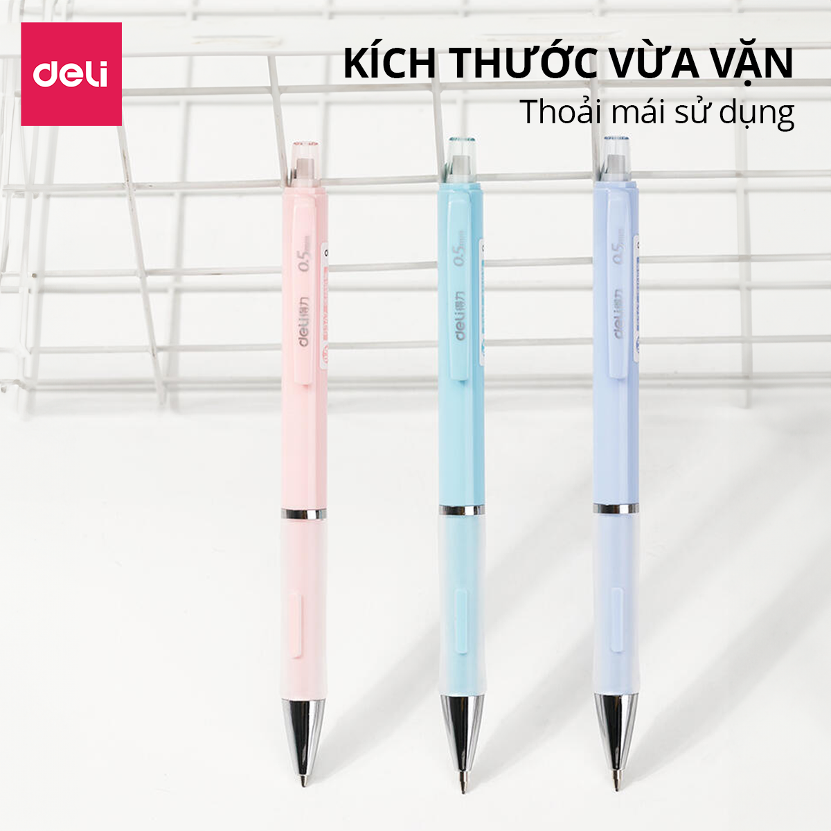 Mô tả Bút Chì Kim Pastel Deli Ngòi 0.5-0.7mm Đệm Tay Siêu Êm Cao Cấp Kèm Đầu Tẩy  Cải Tiến Cho Học Sinh Dân Văn Phòng Tiện Lợi - 3