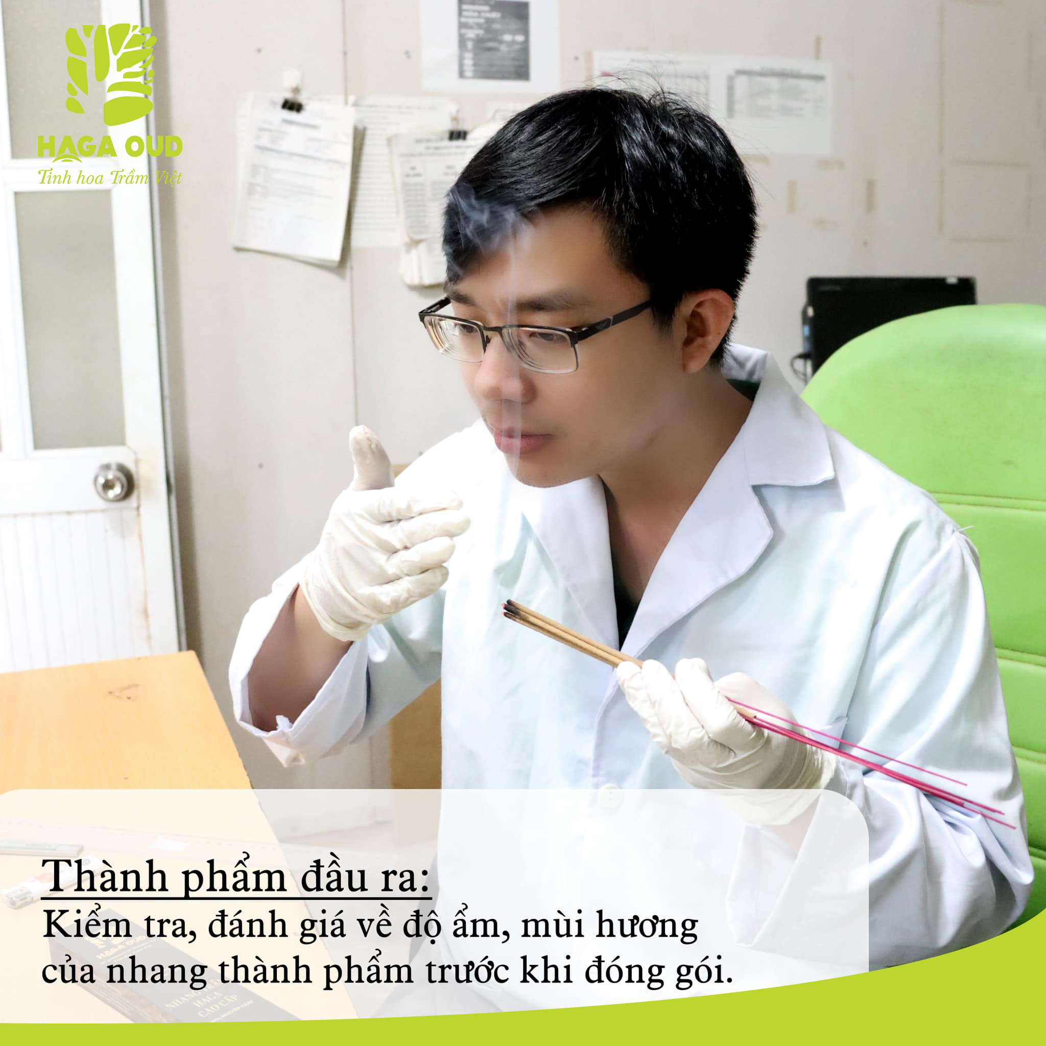 Mô tả Nhang trầm Haga cao cấp, Thơm trầm đậm ngọt, Mùi hương cao quý, An toàn sức khỏe, 50 cây/5 cây - 30cm/40cm - 2