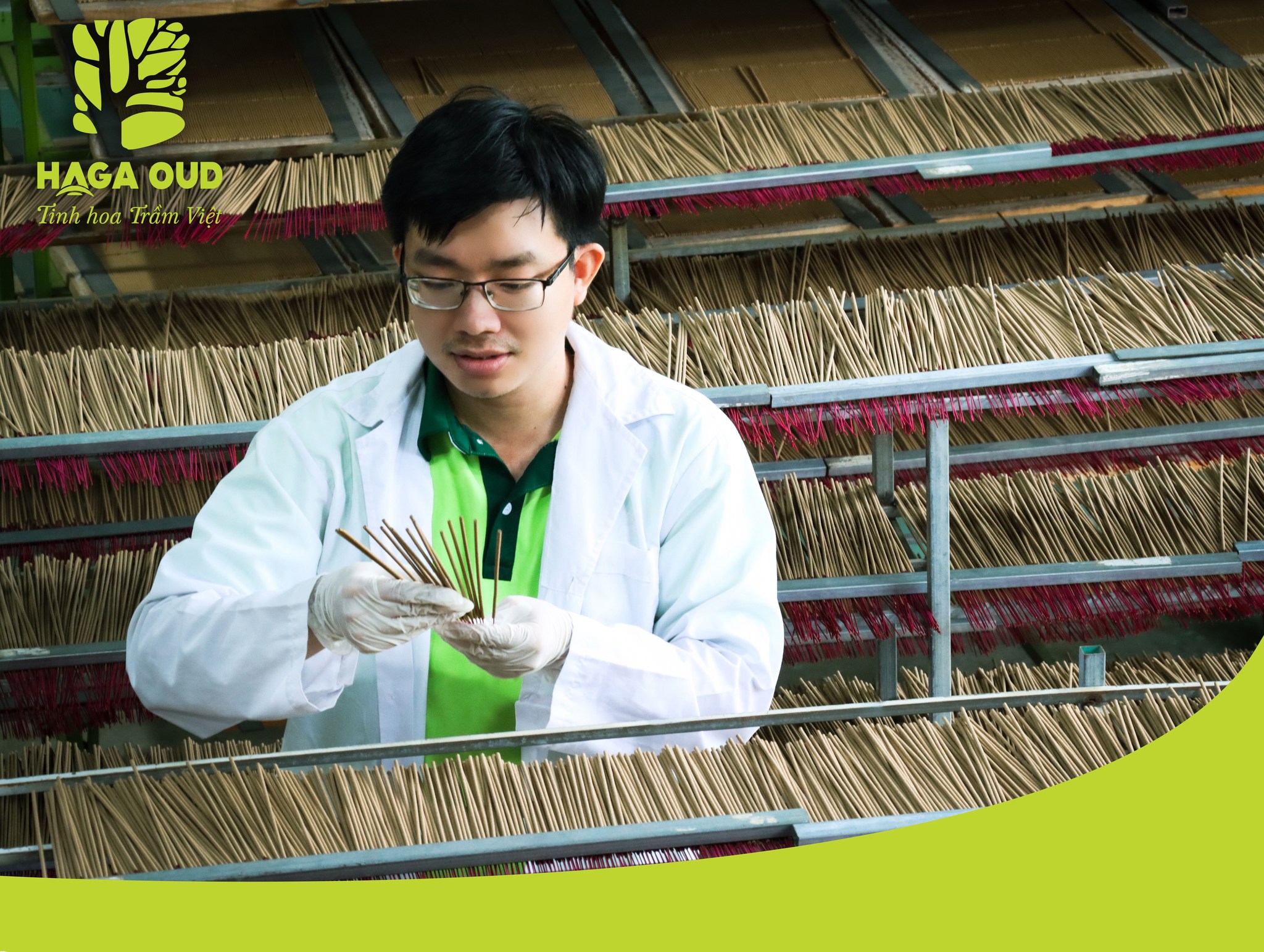 Mô tả Nhang trầm Haga cao cấp, Thơm trầm đậm ngọt, Mùi hương cao quý, An toàn sức khỏe, 50 cây/5 cây - 30cm/40cm - 3