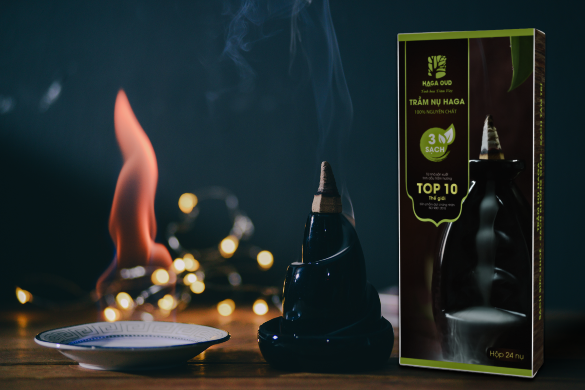Mô tả [MUA LÀ CÓ QUÀ - HG] NHANG TRẦM NỤ HAGA NGỌT ẤM, XÔNG NHÀ TẨY UẾ, THANH LỌC KHÔNG GIAN, THỜI GIAN CHÁY 25’- 24 NỤ - 1