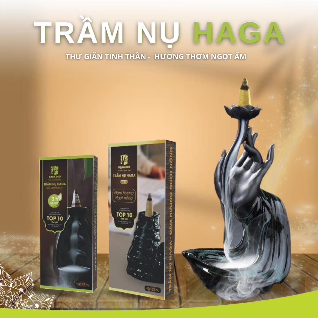 Mô tả [MUA LÀ CÓ QUÀ - HG] NHANG TRẦM NỤ HAGA NGỌT ẤM, XÔNG NHÀ TẨY UẾ, THANH LỌC KHÔNG GIAN, THỜI GIAN CHÁY 25’- 24 NỤ - 3