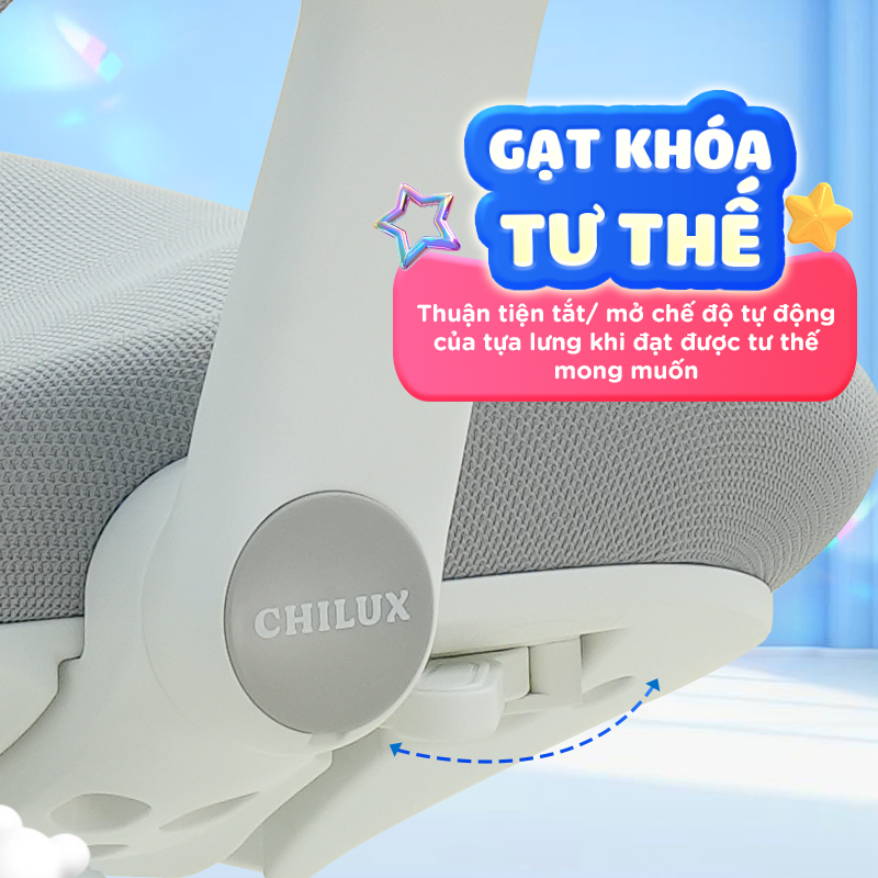 Mô tả Ghế ngồi học chống gù, đúng tư thế cho bé Chilux A22, bảo vệ cột sống, tăng độ tập trung cho bé - 4