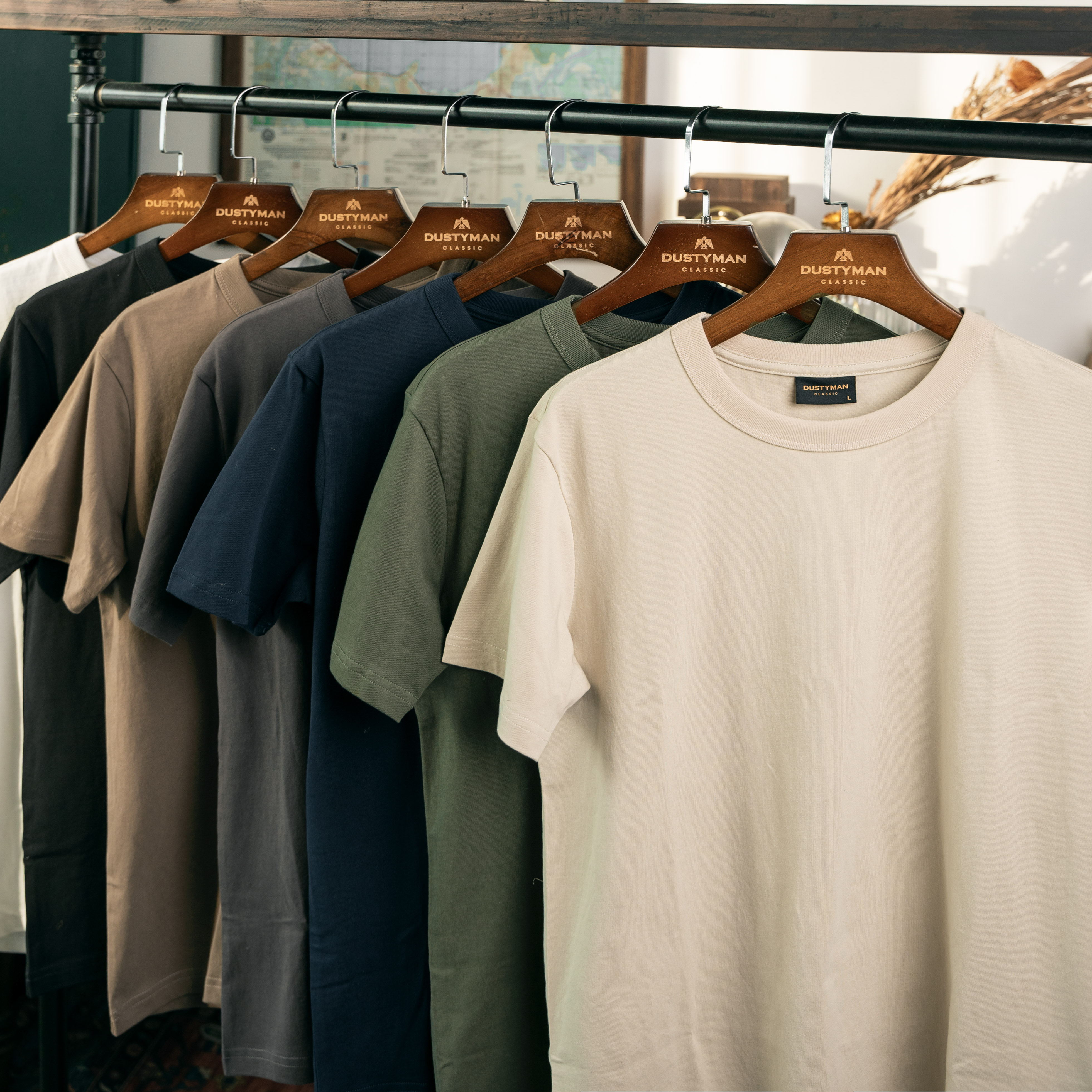 Mô tả Áo Thun Nam Trơn Cổ Tròn 100% Cotton Premium DUSTYMAN - Form Regular Fit - Basic - 1