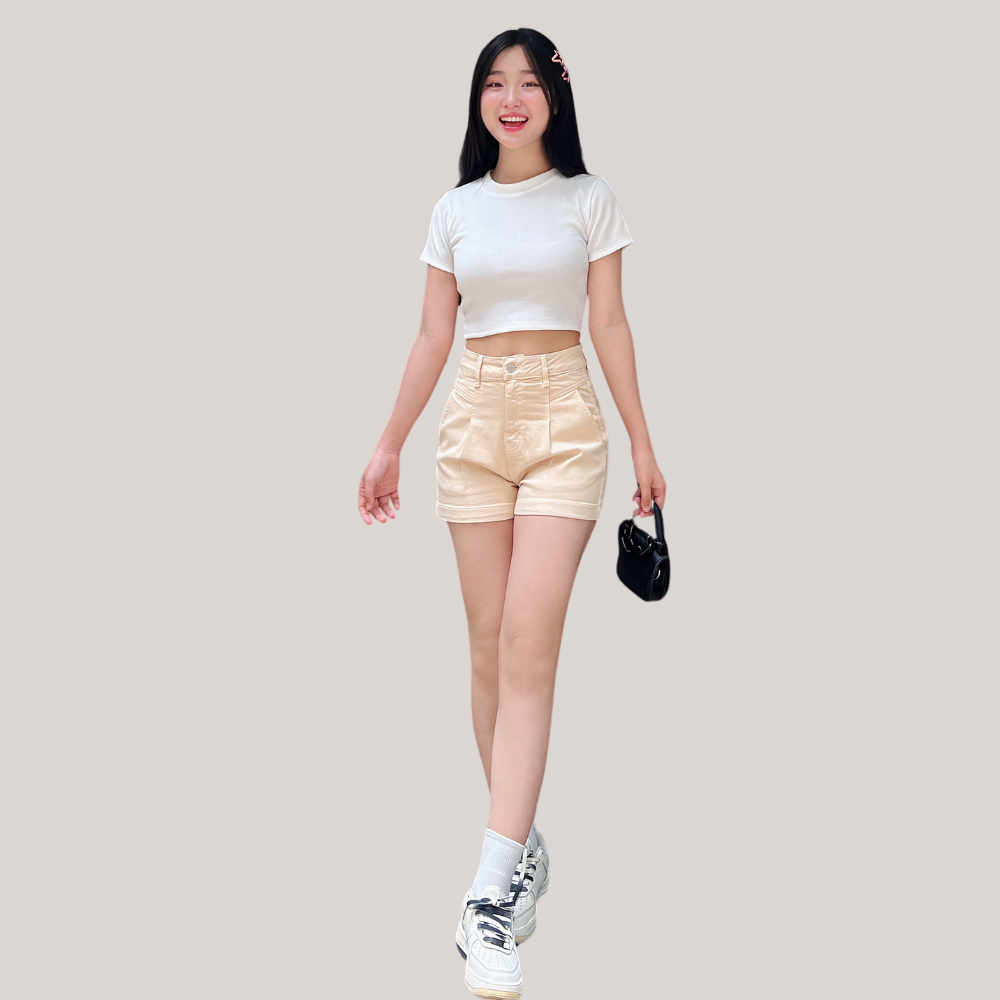 Quần Short Jeans Nữ TTTHAO - Chất liệu cotton co giãn