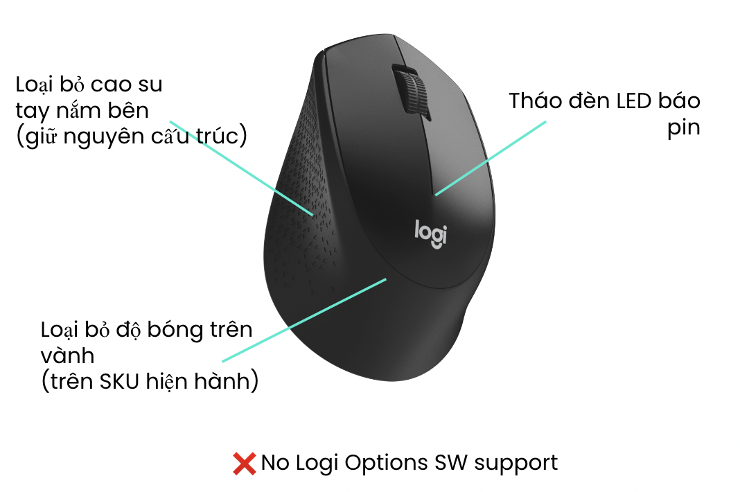 Mô tả New 2025 Chuột Logitech M331 Silent - Giảm ồn, Kết nối USB, thuận tay phải, PC/ Laptop - 1
