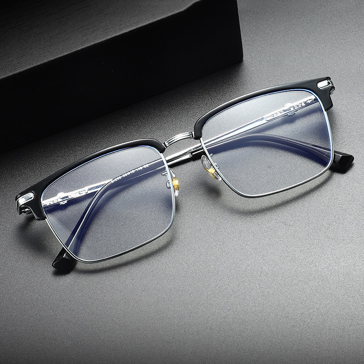 Mô tả Gọng kính cận nửa viền thời trang nam nữ ANDU EYEWEAR dáng vuông chất liệu TITAN - 31262 - 5