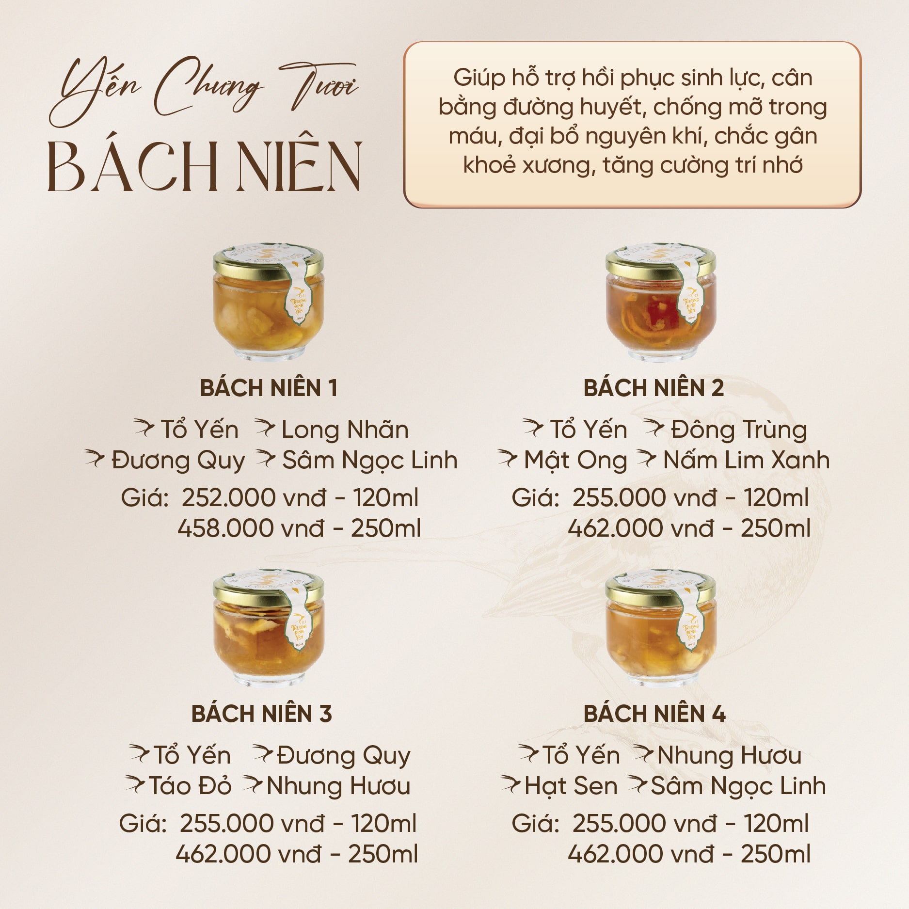Mô tả Hũ Yến Chưng Tươi 120-250ml CiCi Thượng Đỉnh Yến Nguyên Chất Yến Sào Khánh Hòa Sợi Dai Chưng Nóng Yến Chưng Tươi - 2
