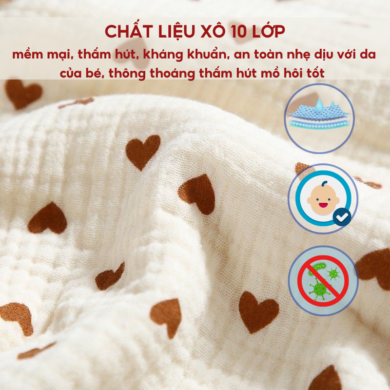 Mô tả Gối Cho Bé Sơ Sinh 0–3 Tháng Tuổi IQKAO Vải Muslin Mềm Mịn An Toàn Cho Bé Trai Bé Gái Họa Tiết Dễ Thương, Không Kích Ứng - 1