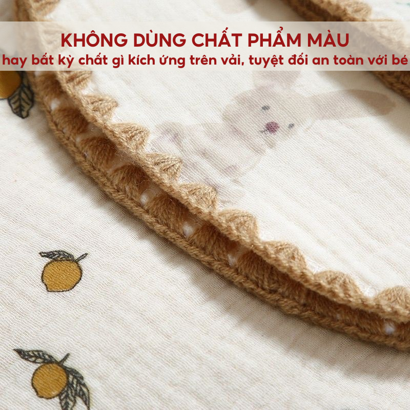 Mô tả Gối Cho Bé Sơ Sinh 0–3 Tháng Tuổi IQKAO Vải Muslin Mềm Mịn An Toàn Cho Bé Trai Bé Gái Họa Tiết Dễ Thương, Không Kích Ứng - 4