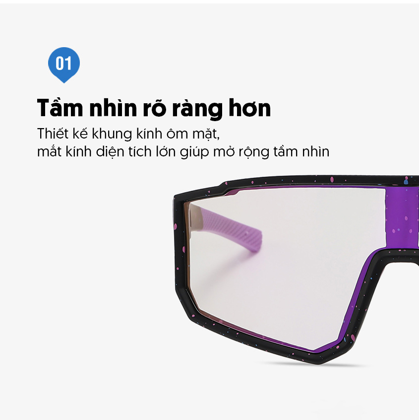 Mô tả Kính Thể Thao Chống Gió Bụi Nước Mưa AORON Đạp Xe Vận Động Ban Ngày Ban Đêm Chống Tia UV400 Đổi Màu Đa Dạng AK189 - 6