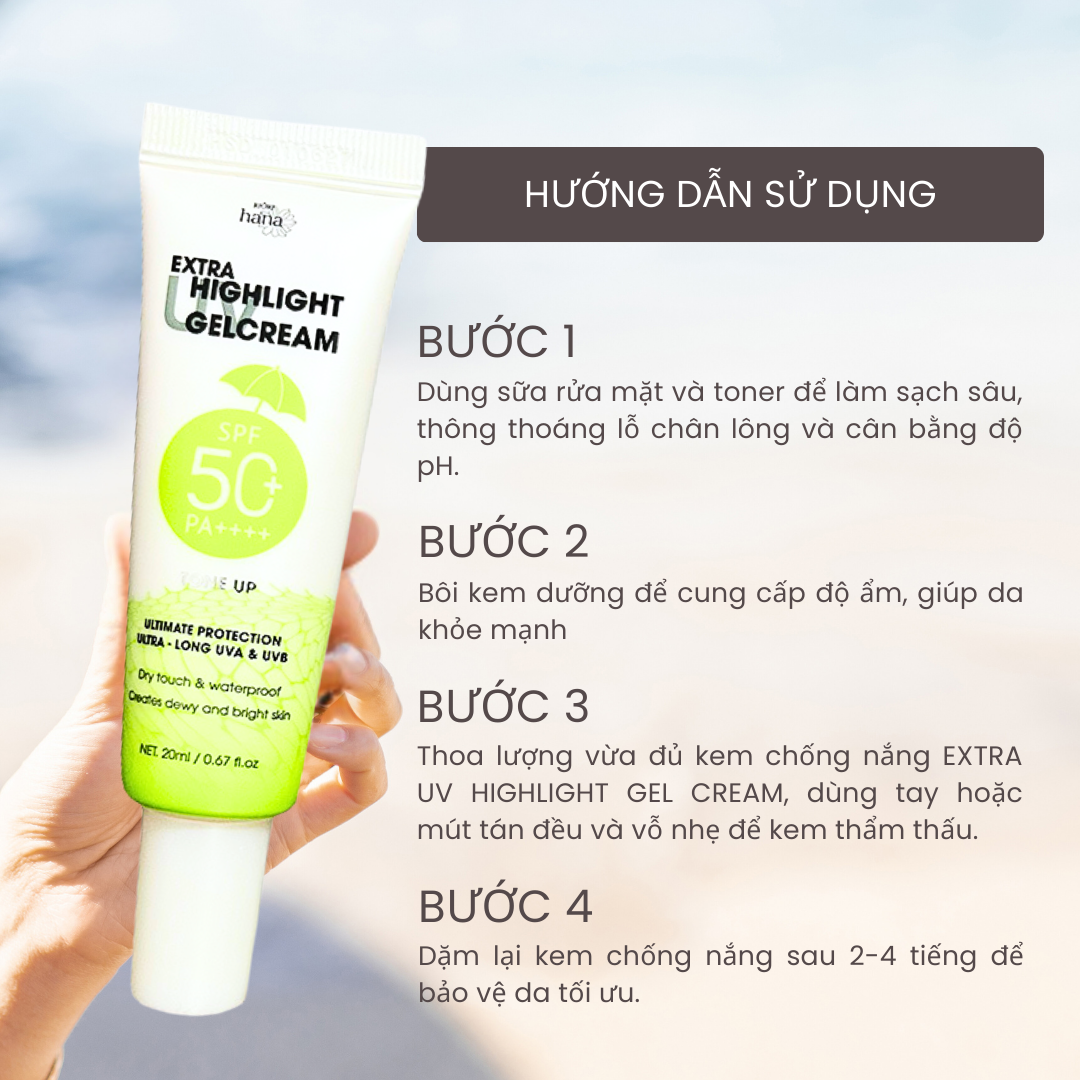 Kem Chống Nắng Riori Hana Suncream swatch
