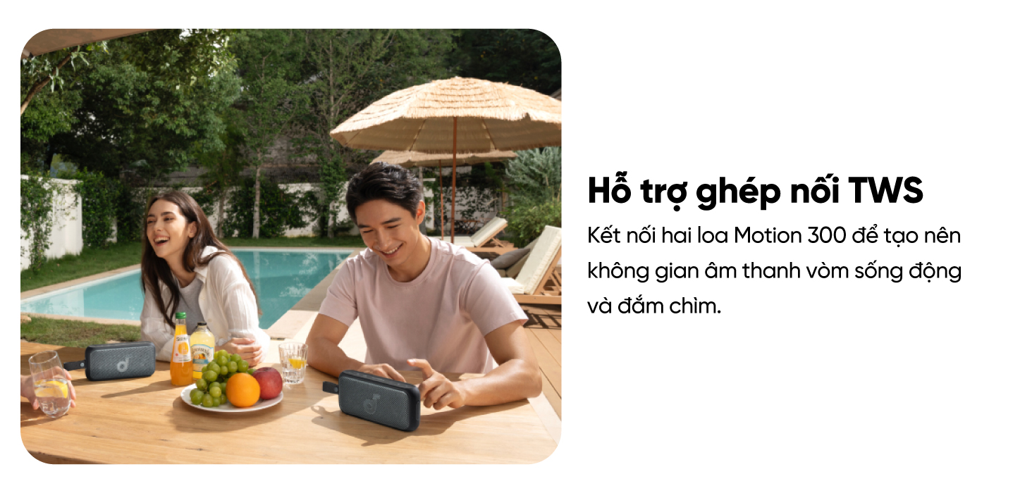 Mô tả Loa bluetooth soundcore Motion 300 | Chống nước IPX7 | 13h phát nhạc - 9