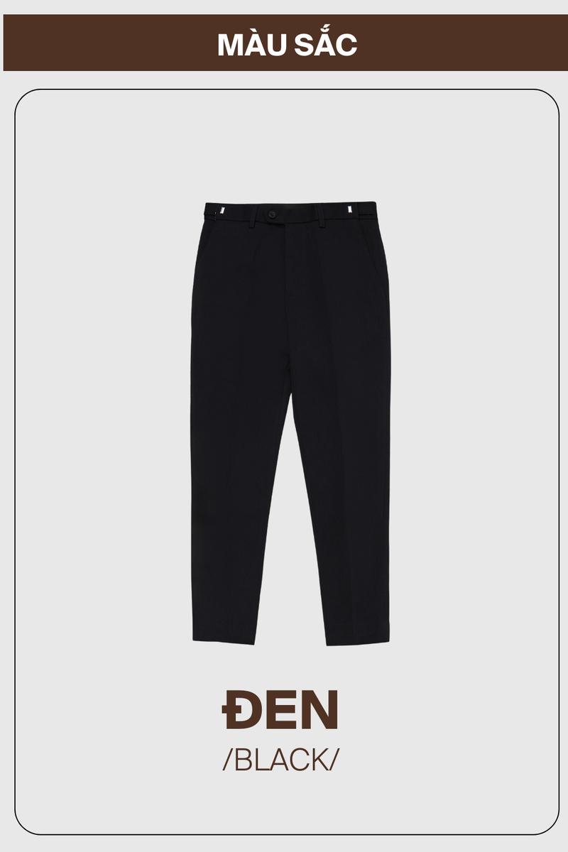 Mô tả Quần âu nam cạp trượt dáng crop trẻ trung 360 Boutique quần tây đen chất liệu dày dặn - QACOL515 - 5