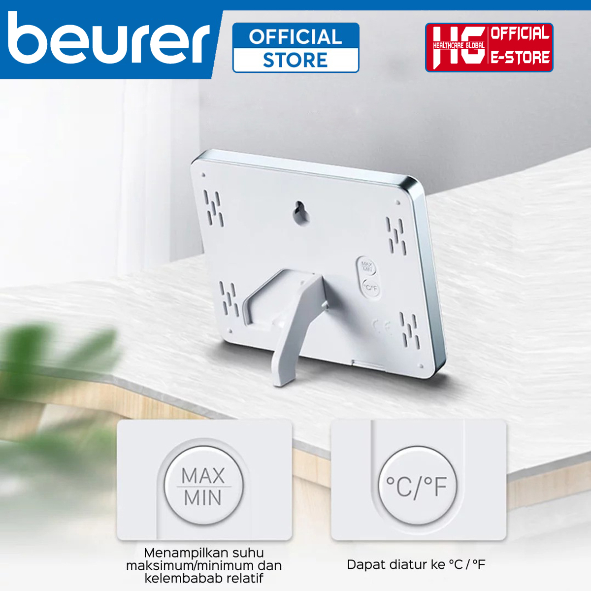 Mô tả Nhiệt Ẩm Kế Beurer HM16 | Màn Hình LCD , Đo Nhiệt Độ Và Độ Ẩm Trong Phòng - Bảo Hành Chính Hãng 24 Tháng - 2