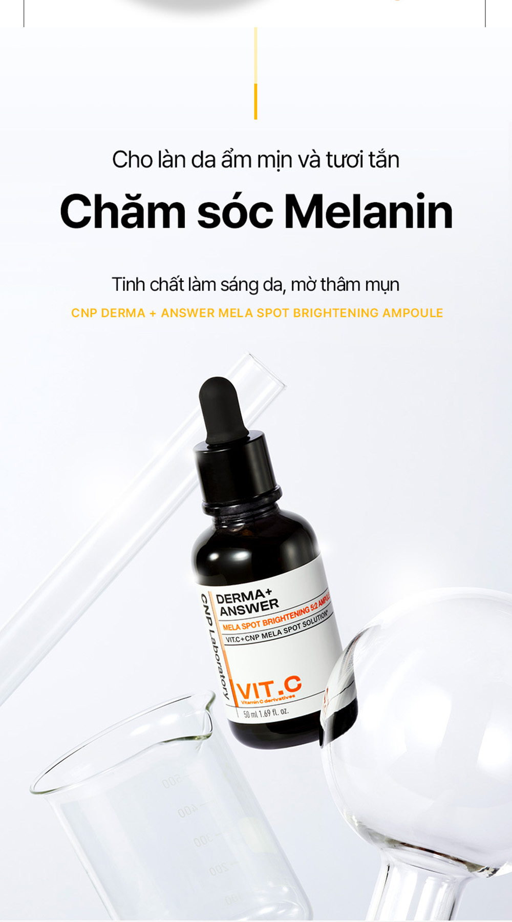 Tinh chất Vitamin C mờ thâm nâng da tươi sáng CNP Derma Answer VitC Mela  Sport Ampule 15ml/50ml | Shopee Việt Nam