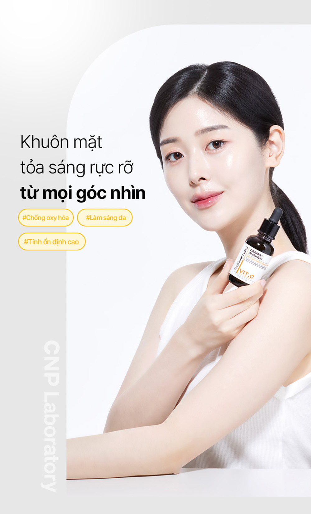 Tinh chất Vitamin C mờ thâm nâng da tươi sáng CNP Derma Answer VitC Mela  Sport Ampule 15ml/50ml | Shopee Việt Nam