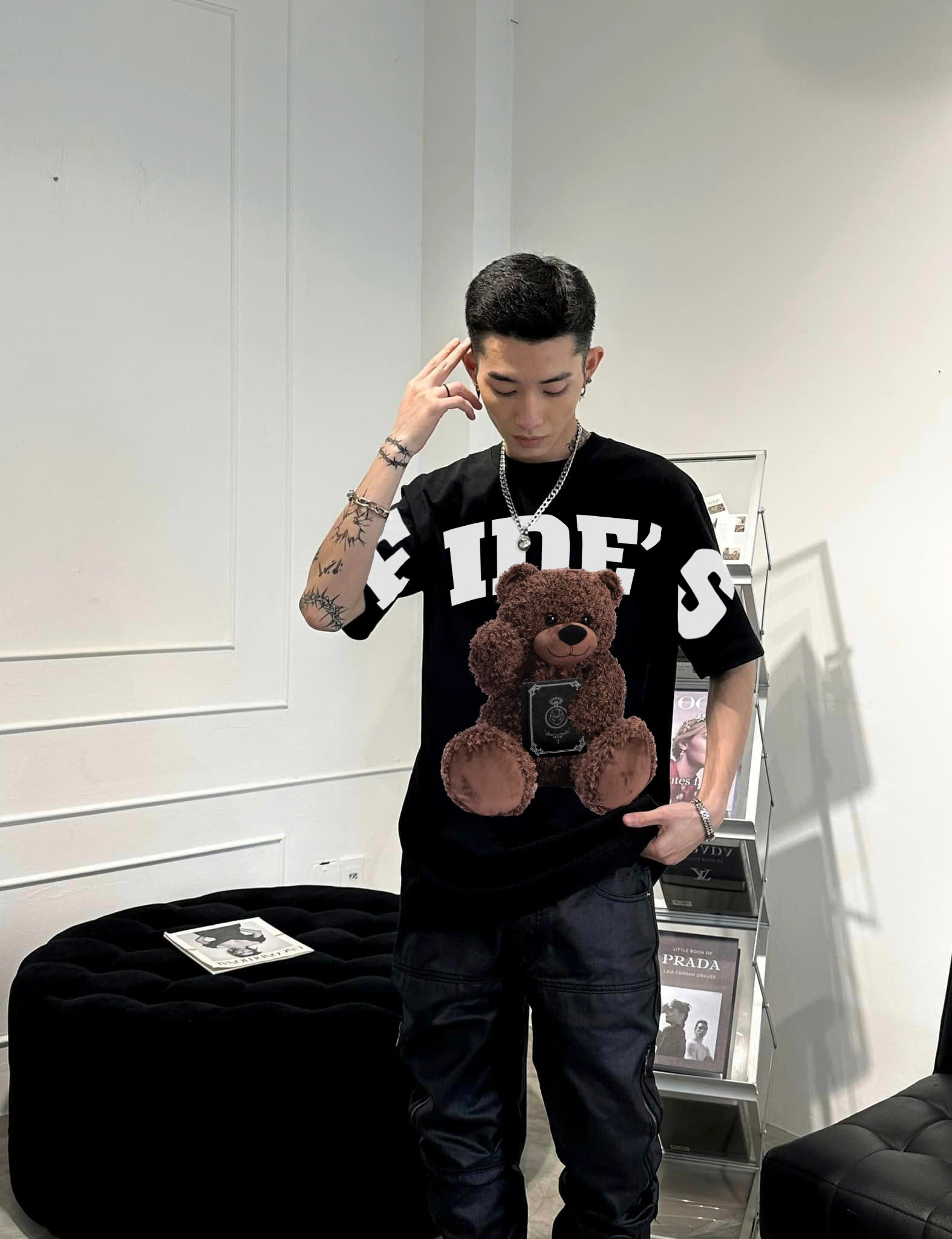Mô tả Áo thun FIDE TEDDY phông unisex form rộng local brand nam nữ cổ tròn oversize - AT109 - 1