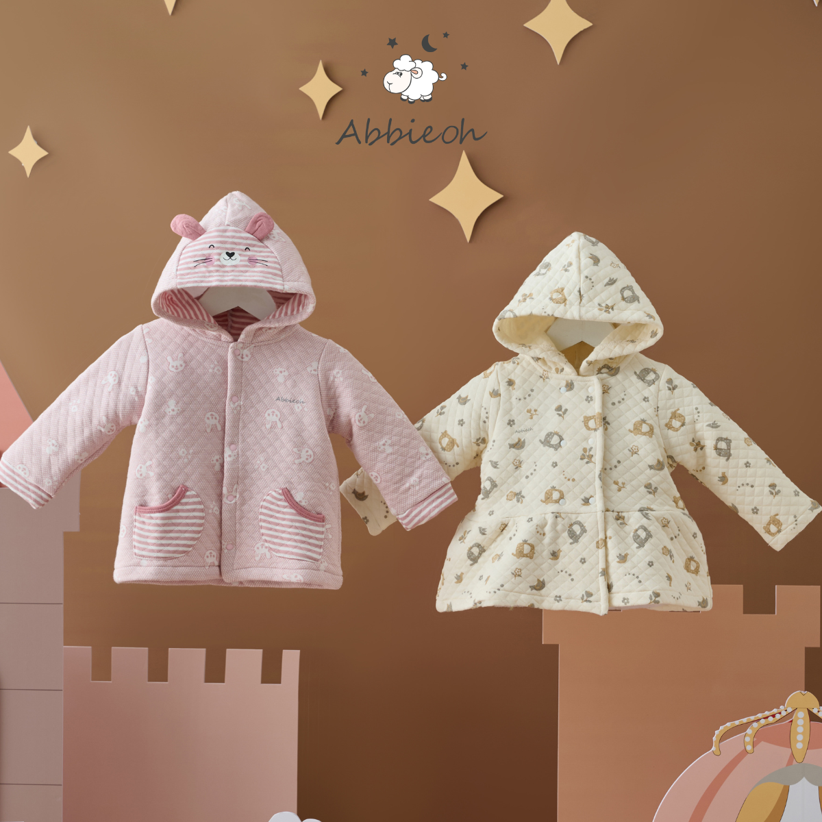 Mô tả Áo khoác có mũ trần bông AbbieOh giữ nhiệt cho bé trai và bé gái 0-3 Tuổi AK593 AK661 AK669 AK688 - 1