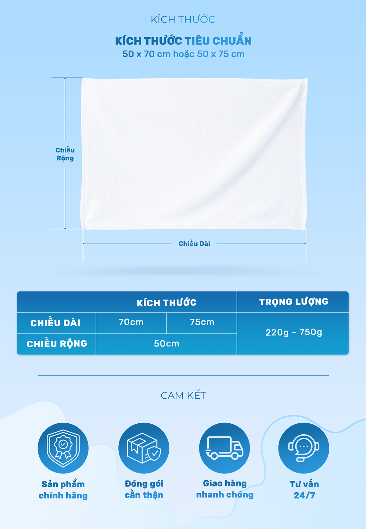 Mô tả Thảm chân khách sạn CHU MY 50x70cm (320g) và 50x75cm (330g), màu trắng - 7