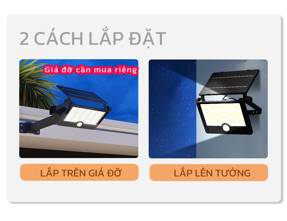 Mô tả Đèn Pha Led Cảm Biến Chuyển Động Ngoài Trời Năng Lượng Mặt Trời MODI SOLAR Có Cổng Sạc USB - 6