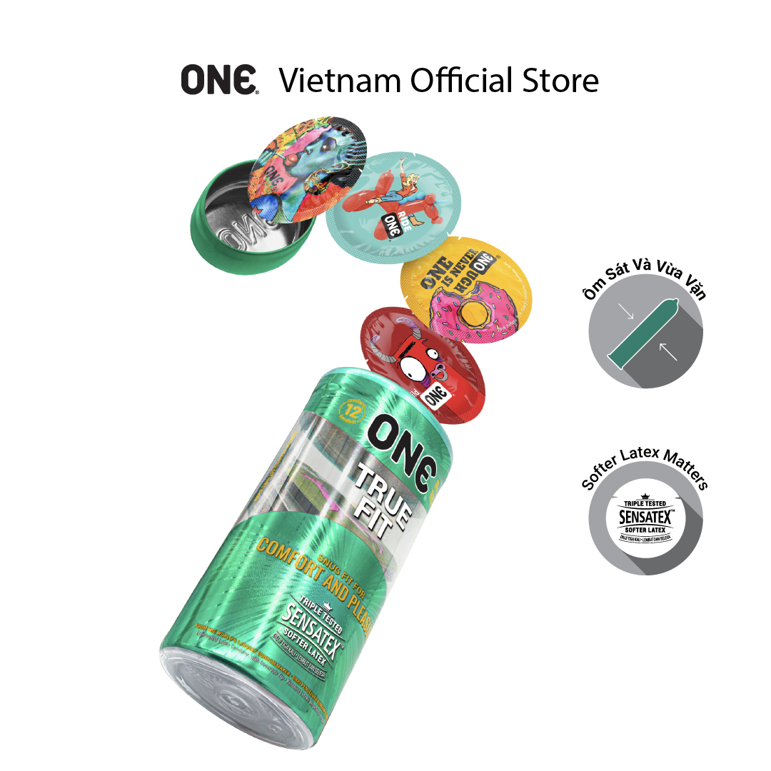 Mô tả Bao Cao Su ONE của Mỹ One True Fit size 49mm ôm sát thoải mái dễ chịu Hộp 3-12 cái - 2