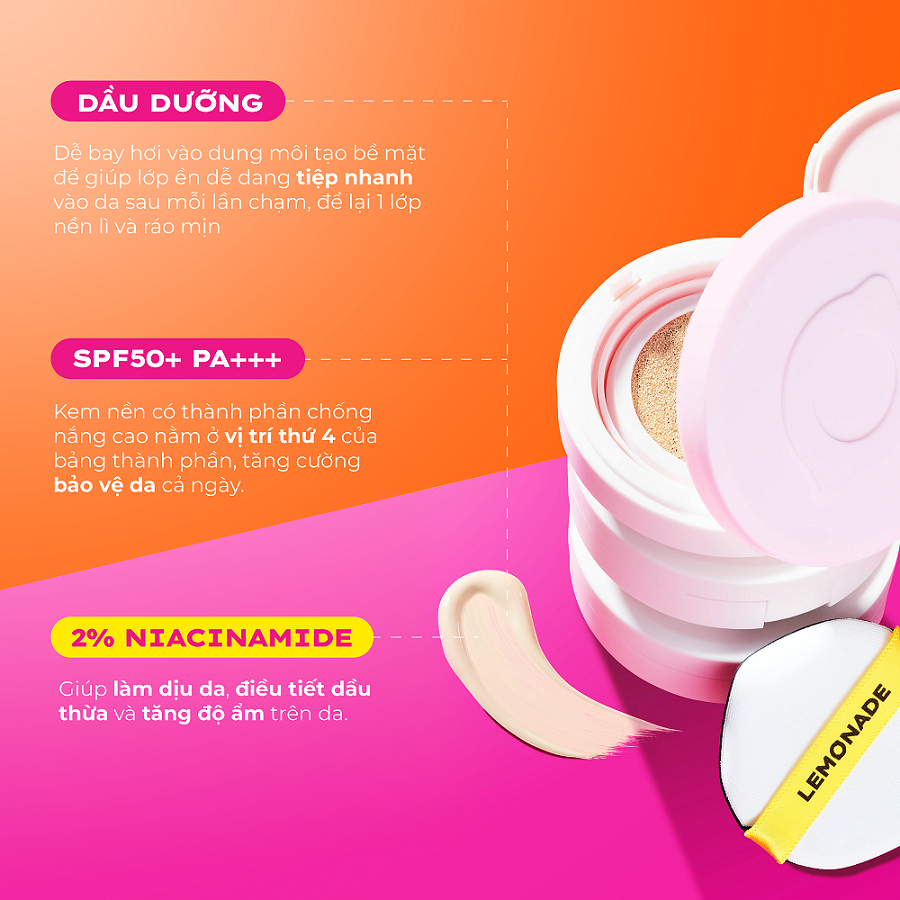 Mô tả Combo Lemonade Phấn nước Supermatte Cushion 15g và Kem Che Khuyết Điểm Matte Addict Concealer 3g - 2