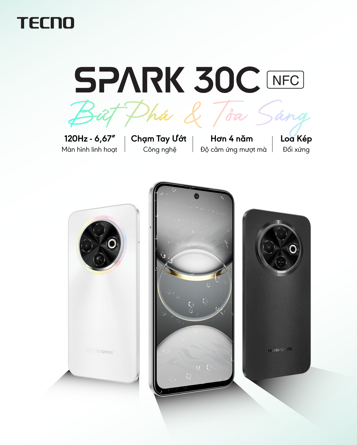 Mô tả Điện thoại Tecno Spark 30C (4+4)GB/128GB - Helio G81 | 5000 mAh | Sạc nhanh 18W - 1