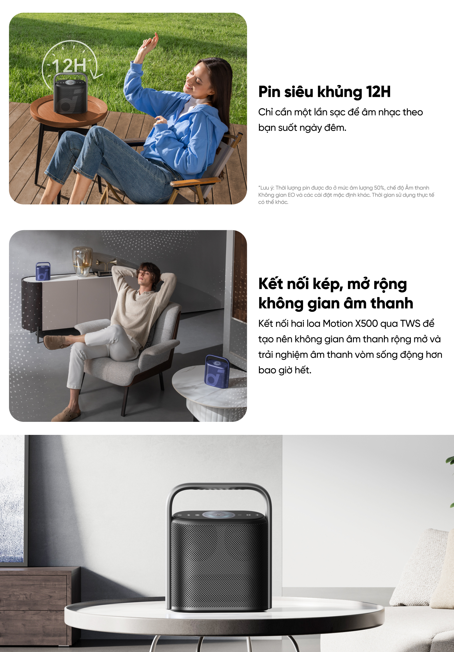 Mô tả Loa bluetooth soundcore Motion X500 | Chống nước IPX7 | Công suất 40W - 4