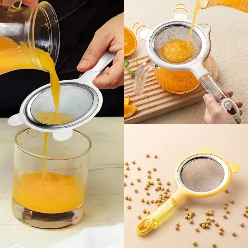 Mô tả Rây Lọc Cháo inox Tai Gấu Xinh Xắn Dụng Cụ Rây Cháo và Đồ Ăn Siêu Mịn Cho Bé Ăn Dặm - 3