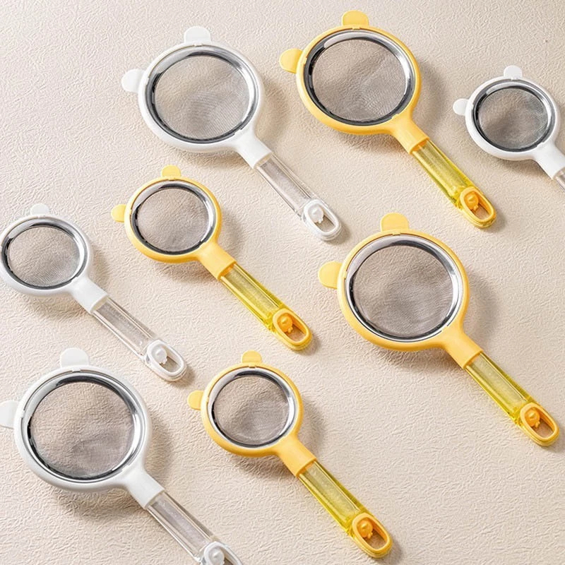 Mô tả Rây Lọc Cháo inox Tai Gấu Xinh Xắn Dụng Cụ Rây Cháo và Đồ Ăn Siêu Mịn Cho Bé Ăn Dặm - 2