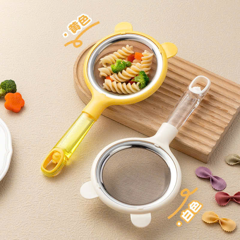 Mô tả Rây Lọc Cháo inox Tai Gấu Xinh Xắn Dụng Cụ Rây Cháo và Đồ Ăn Siêu Mịn Cho Bé Ăn Dặm - 9