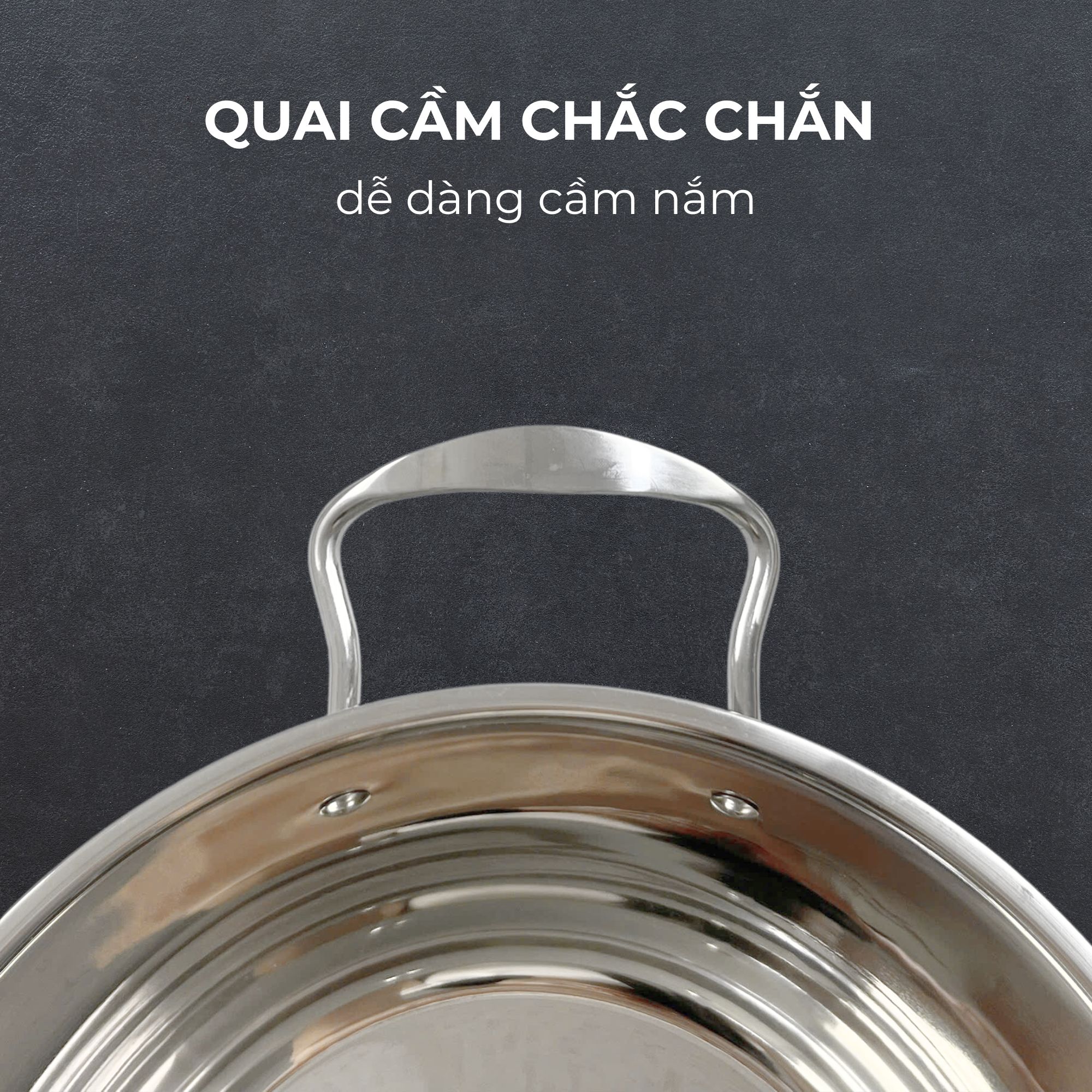 Mô tả Nồi inox bếp từ 5 đáy, inox 304 cao cấp siêu bền Daelux (18cm,20cm,22cm,24cm) - 9