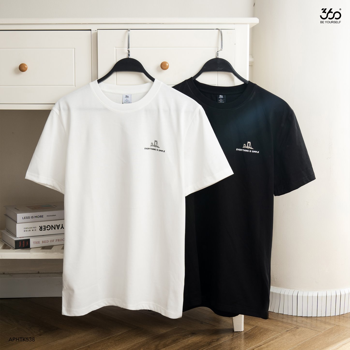 Áo thun nam 360 Boutique APHTK538 màu trắng