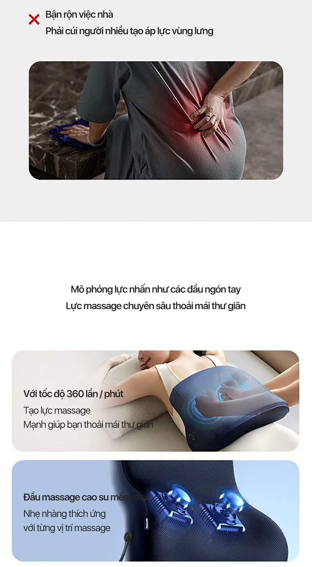 Đầu massage Máy Massage Lưng PHILIPS 3102B