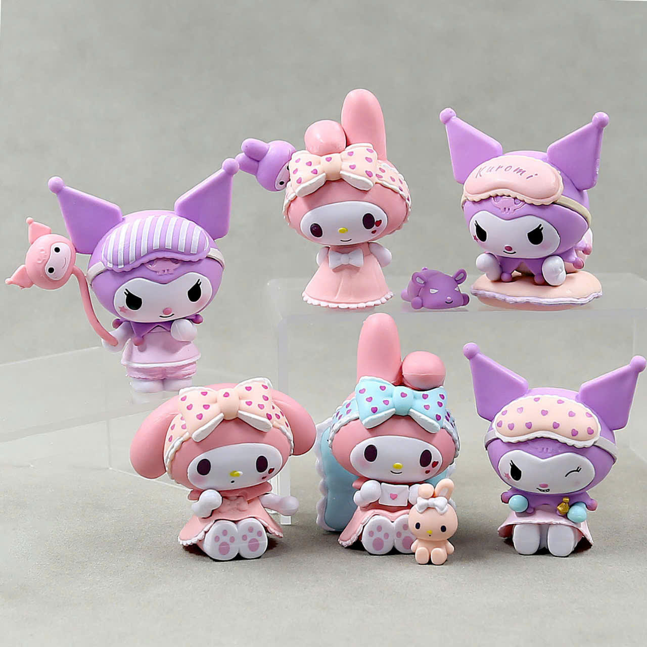 Mô tả Hộp mù blindbox: Set 6 búp bê nhân vật Kuromi, Melody và Kuromi&Melody - 2