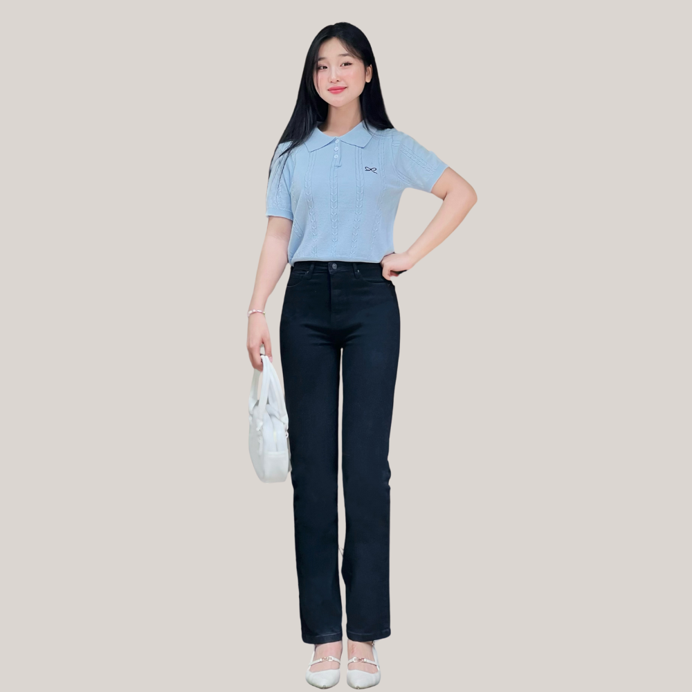 Quần jean nữ ống đứng S100